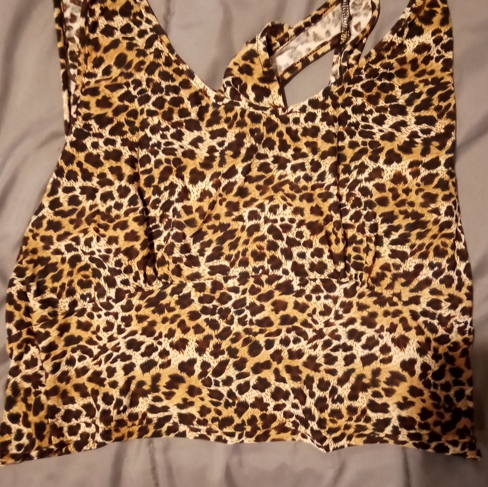 Crop top by shein. Ties in the back